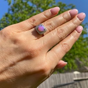 Sterling silver, Man made opal